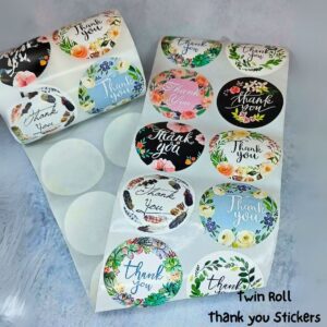 Round Thank you stickers