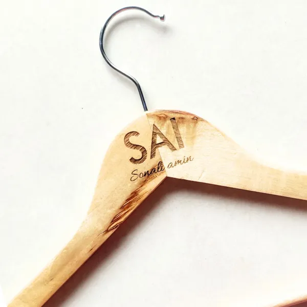 Customised Pine Wood Hangers - Image 2