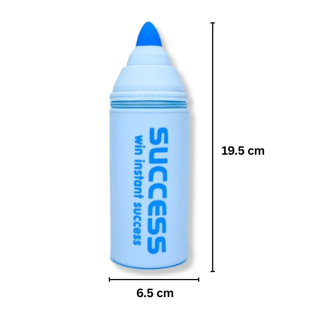 Pencil shape silicone pouch