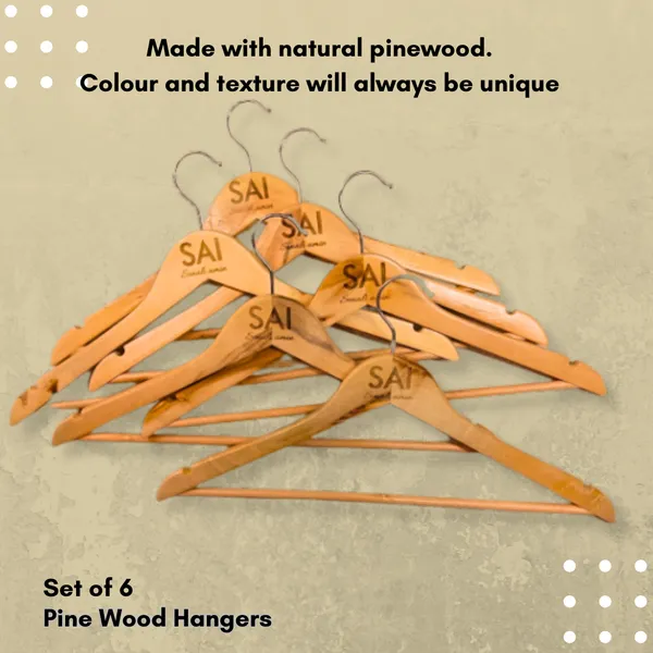 Customised Pine Wood Hangers - Image 4