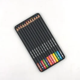 12 Square Shaped Colour Pencils Set