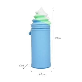 Sky Blue Silicone Pencil Pouch – Ice Cream Style