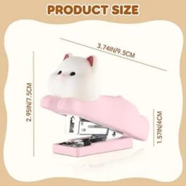 Cute Silicone Kitty Cat Stapler – Pink Edition
