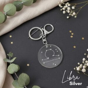 Libra silver Key chain