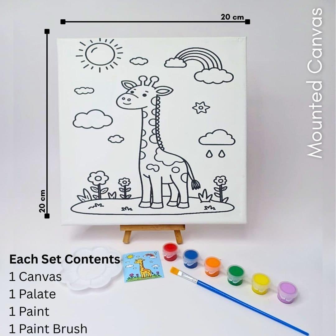 Kids-giraffe-canvas-painting-art-kit