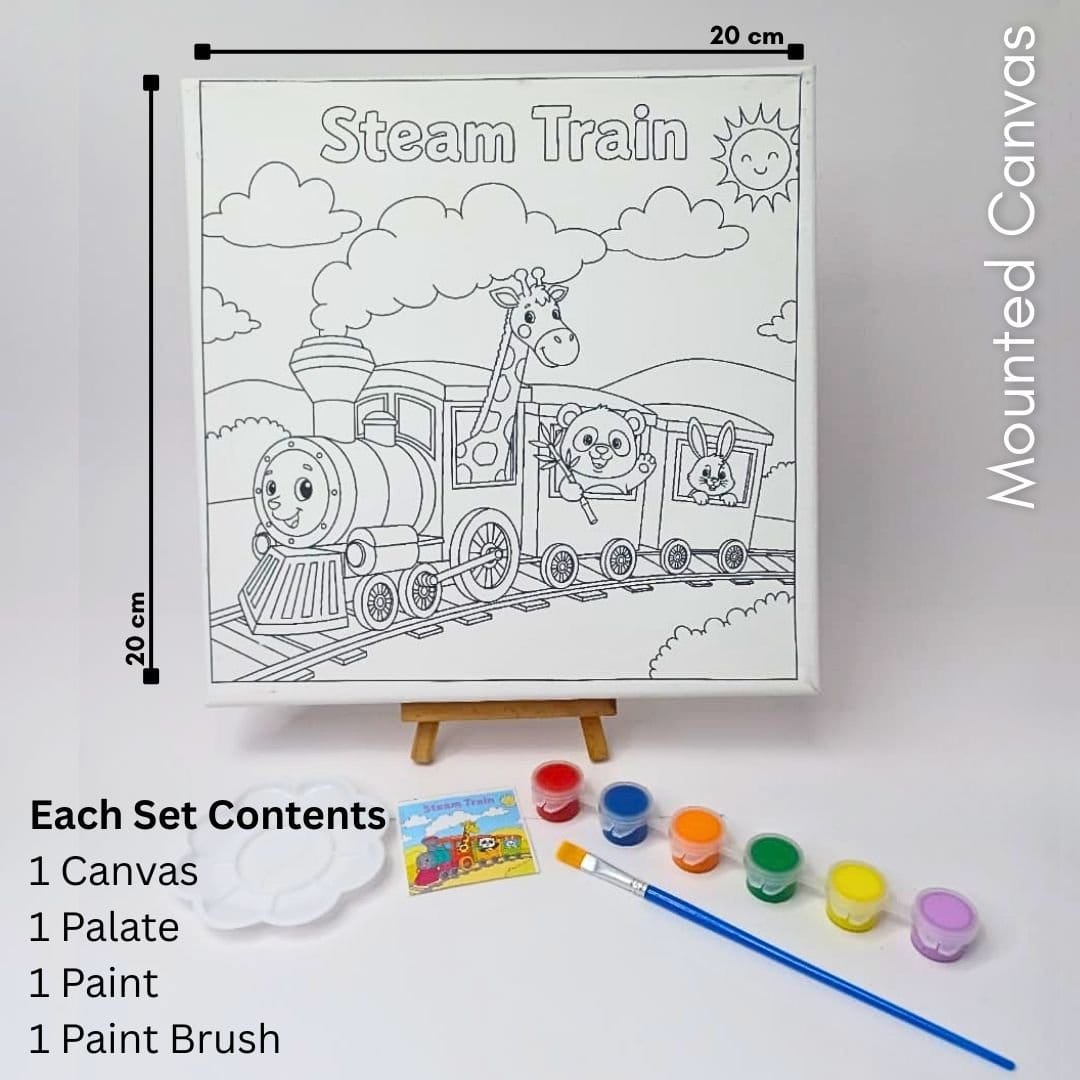 Kids-steam-train-canvas-painting-art-kit
