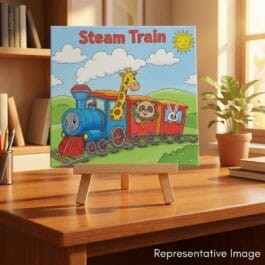 Steam Train Painting Kit for Kids | Ready to Paint Canvas