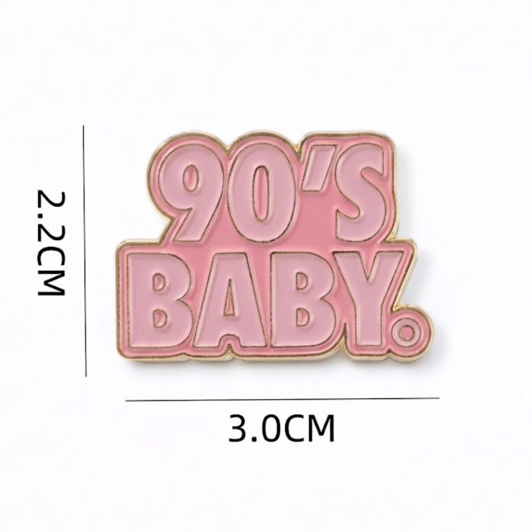 90s baby enamel pin size 3 cm retro badge small lapel pin India