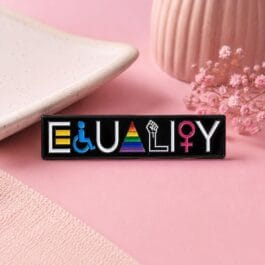 Equality Enamel Pin – Bold Lapel Pin for Pride, Feminism & Human Rights Gifts
