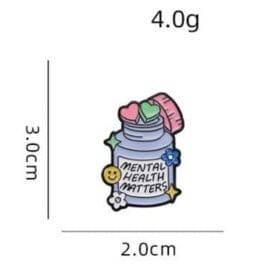 Mental Health Matters Enamel Pin – Colourful Jar Statement Pin