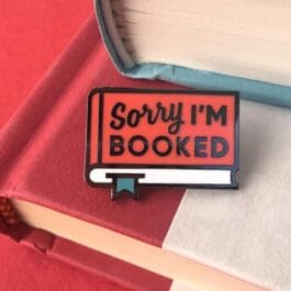 Sorry I’m Booked Enamel Pin – Quirky Book Lover Pin