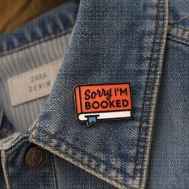 Sorry I’m Booked Enamel Pin – Quirky Book Lover Pin