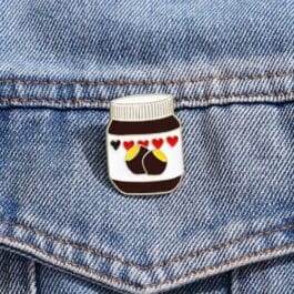Chocolate Jar Enamel Pin – Cute Food-Themed Lapel Pin for Bags, Jackets & Backpacks