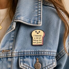 Not Gluten Enamel Pin – Funny Gluten Quote Pin