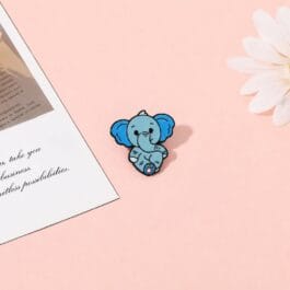 Baby Elephant Enamel Pin – Cute Kawaii Lapel Pin for Animal Lovers & Gifts