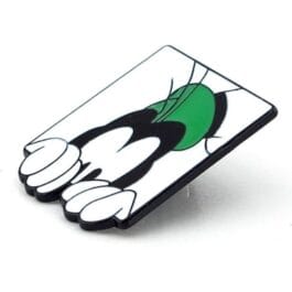 Cat paw enamel pin with white toe beans and green pad cute lapel pin for cat lovers