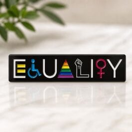 Equality Enamel Pin – Bold Lapel Pin for Pride, Feminism & Human Rights Gifts