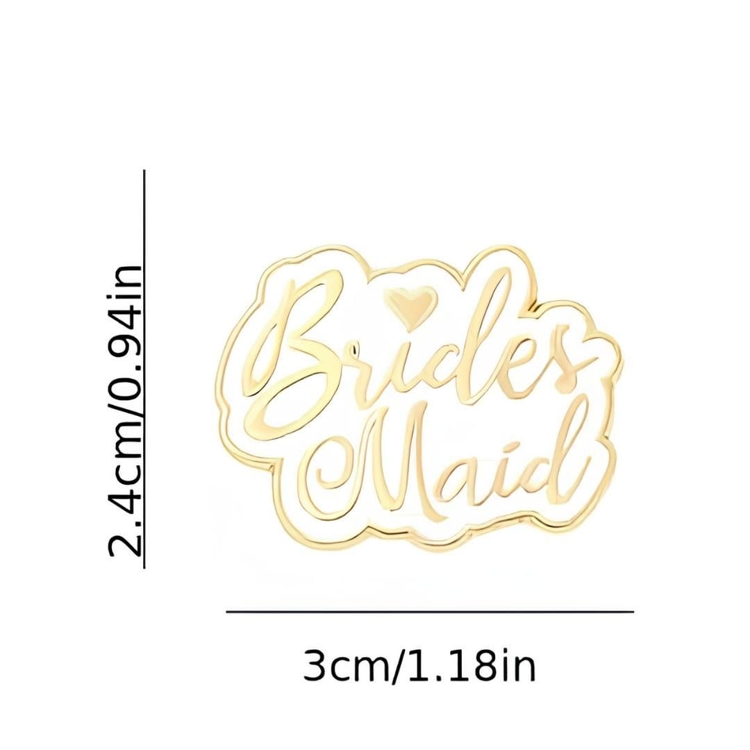 Bridesmaid Enamel Pin – Elegant Script Wedding Pin - Image 3