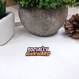 “Socially Awkward” Soft Enamel Lapel Pin | Cute Introvert Badge Brooch