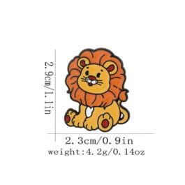 Lion Enamel Pin – Cute Lion Lapel Pin for Jackets & Bags