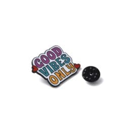 Good Vibes Only Enamel Pin – Cute Motivational Lapel Pin for Bags, Jackets & Backpacks