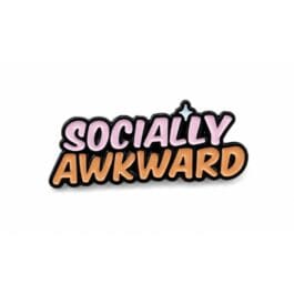 “Socially Awkward” Soft Enamel Lapel Pin | Cute Introvert Badge Brooch
