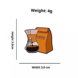 Coffee Brewing Enamel Pin – Pour Over Coffee Lapel Pin