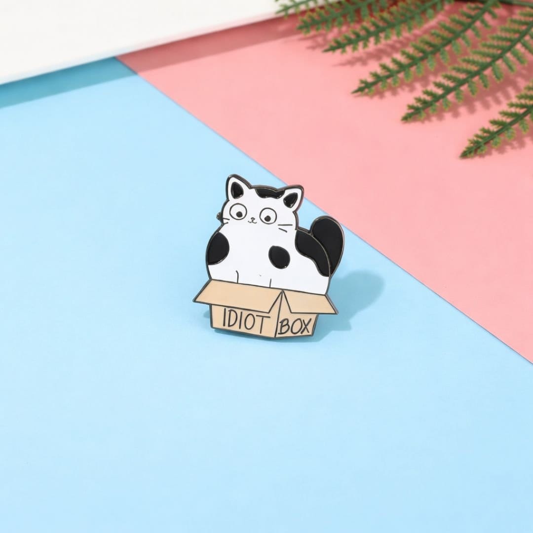 quirky cat enamel pin for backpack tote bag india buy online