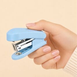 Mini Stapler with Staples Set – Cute Blue Pony Portable Desk Stapler