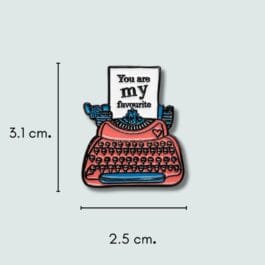 Typewriter Enamel Pin Retro Metal Lapel Badge for Bags Jackets & Gifts