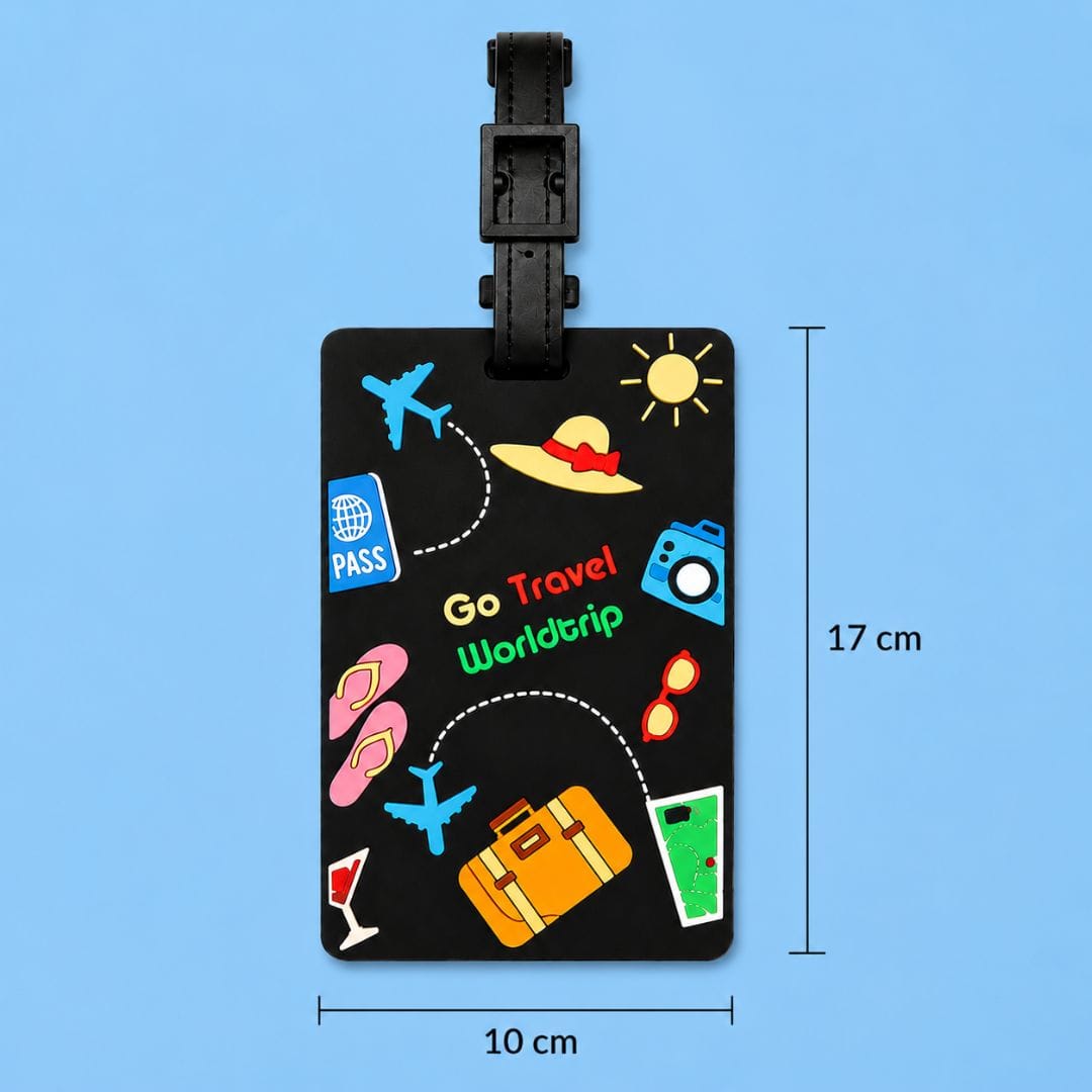 Go Travel Worldtrip Silicone Luggage Tag | Waterproof Bag Tag - Image 2