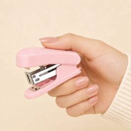Mini Stapler with Staples Set – Cute Pink Pony Portable Desk Stapler