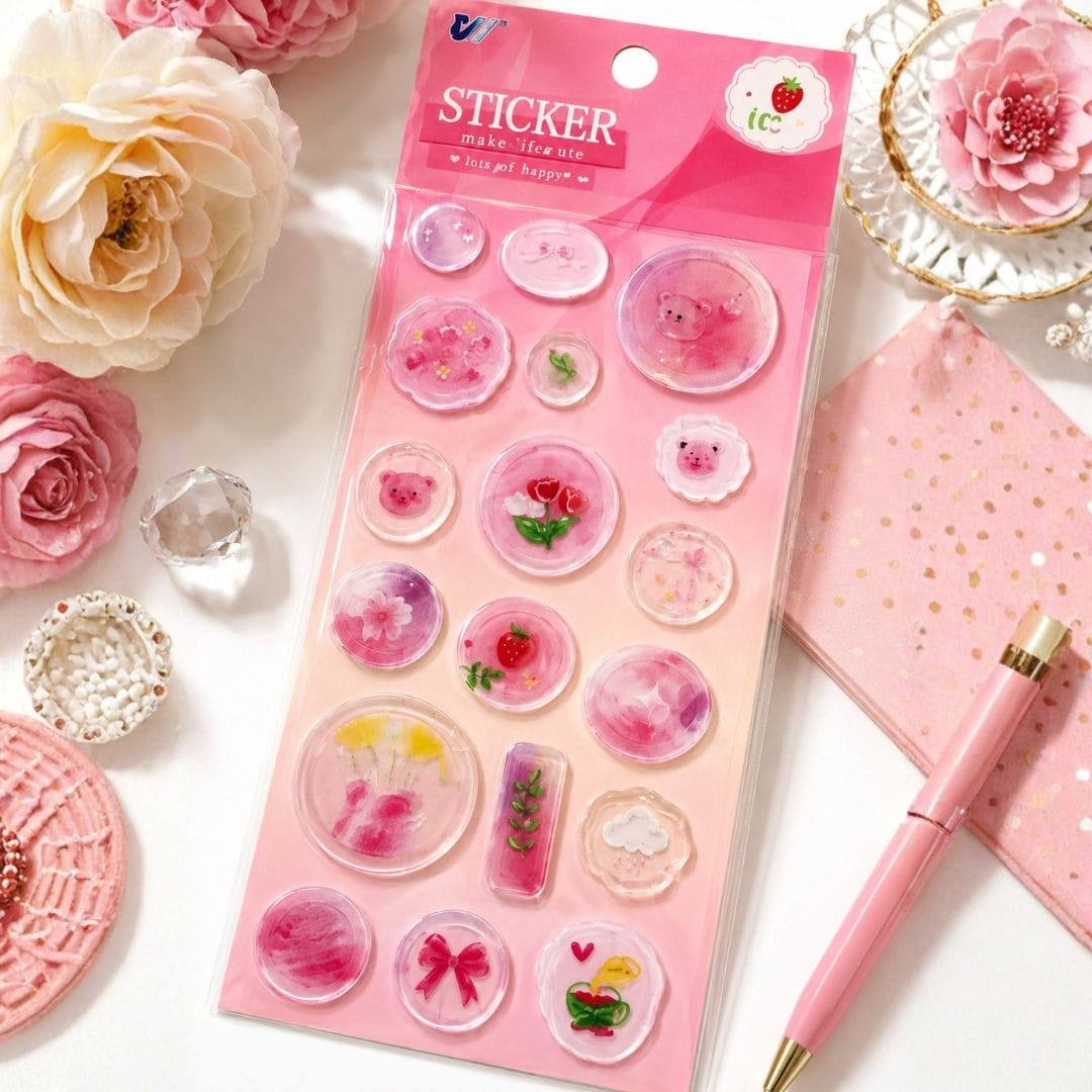 Kawaii Stationery Sticker Collection
