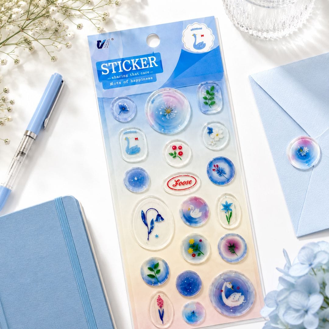 Cute Puffy Stickers for Water Bottles and Laptops