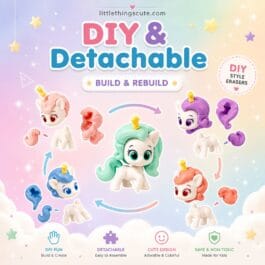 DIY Unicorn Eraser Set with Detachable Build and Rebuild Fun