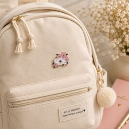 “For You” Floral Letter Soft Enamel Pin