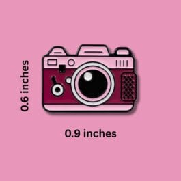 Camera Enamel Pin Pink Photography Lapel Accessory