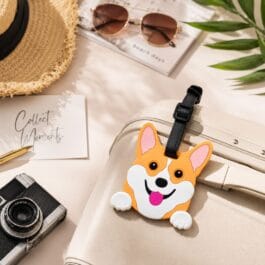 Corgi Silicone Luggage Tag for Suitcases, Travel Bags & Backpacks