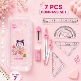 7 Piece Geometry Box Set for School Students