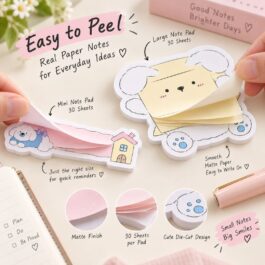 Cute Dog-Themed Sticky Notes – Set of 2