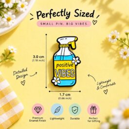 Positive Vibes Spray Bottle Soft Enamel Pin