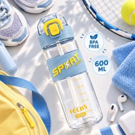 600 ml Sports Water Bottle with Straw