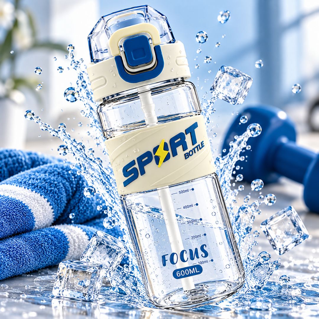 600 ml water bottle for sports lovers