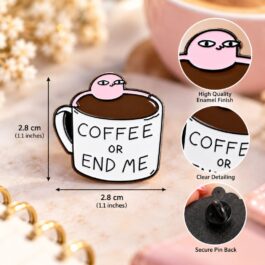 Coffee or End Me Enamel Pin